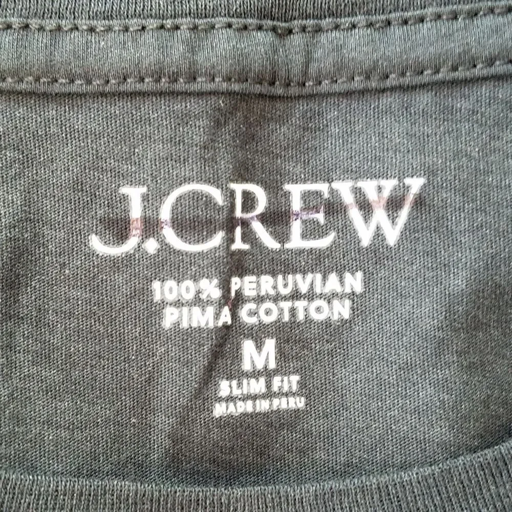 J. Crew Slim Fit Pima Cotton T-Shirt Size Medium Black NWOT‎ $45 BY407 - Picture 3 of 4
